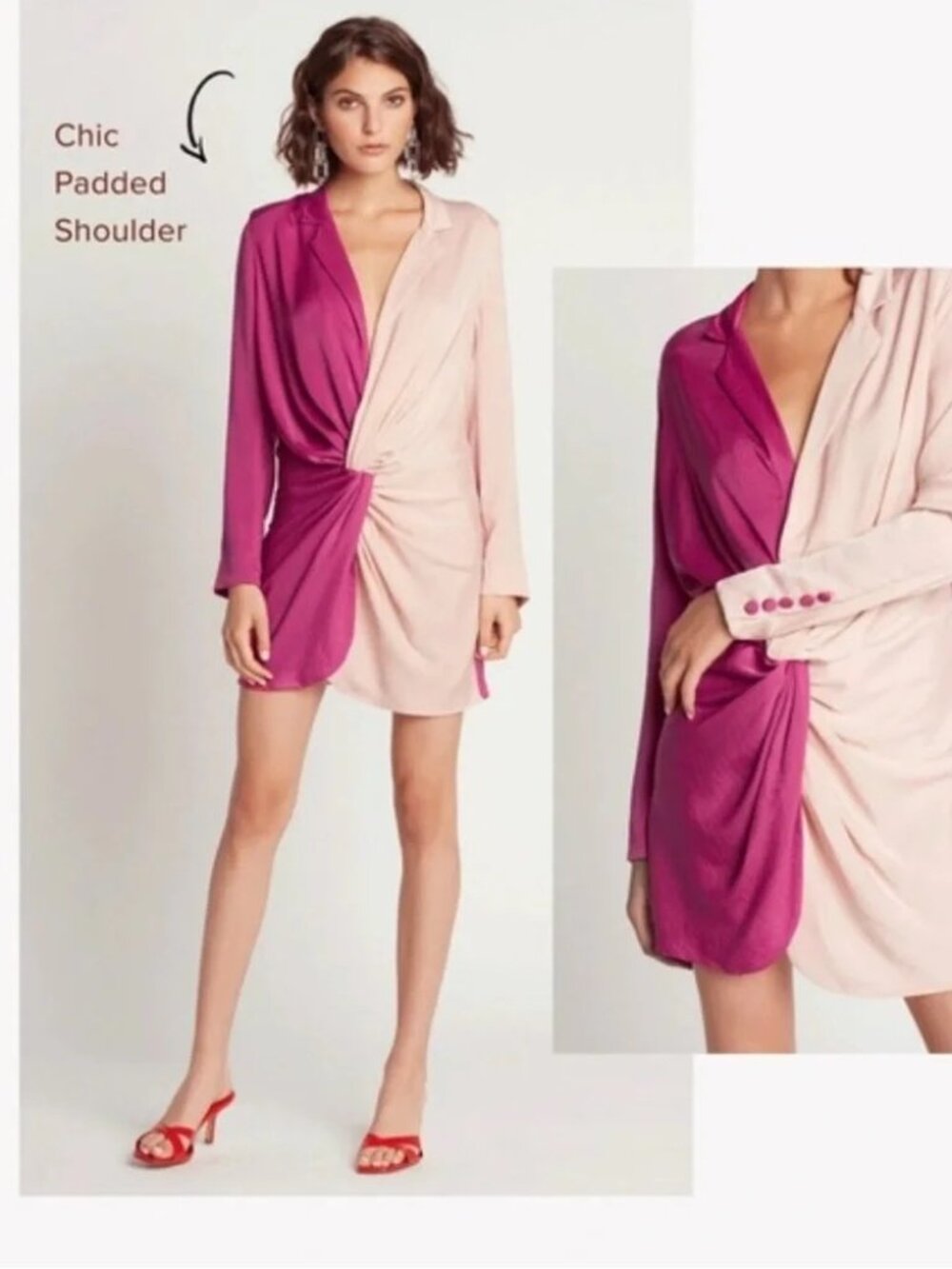 Elegant Pink and Cream Mini Dress - Choosy